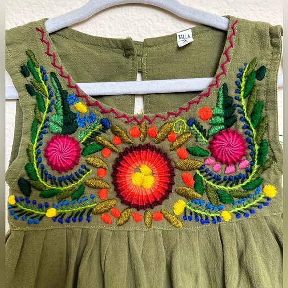 Gorgeous Handmade Mexican Embroidery Detailed Dress - Picture 2 of 3